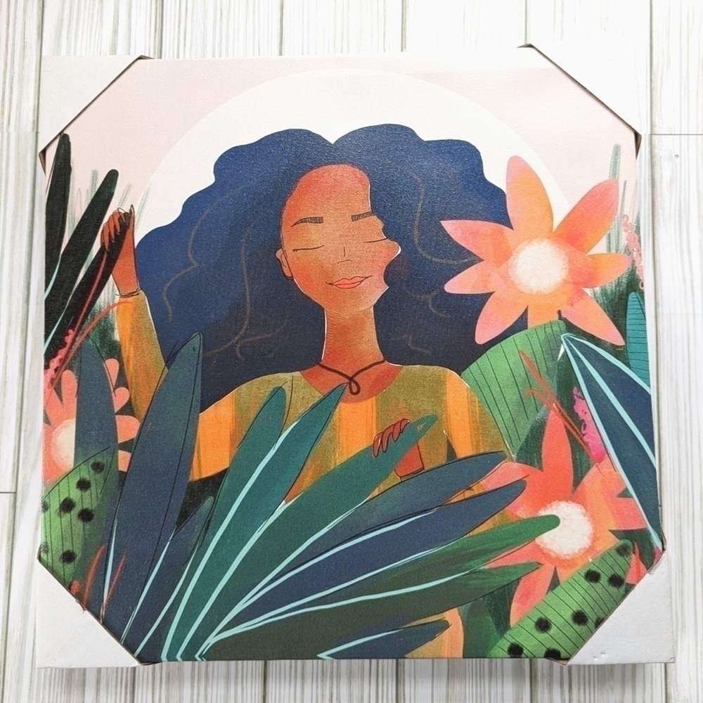 The Love Garden Canvas from Jena Holliday Modern Wall Decor 12 X 12 NWT
